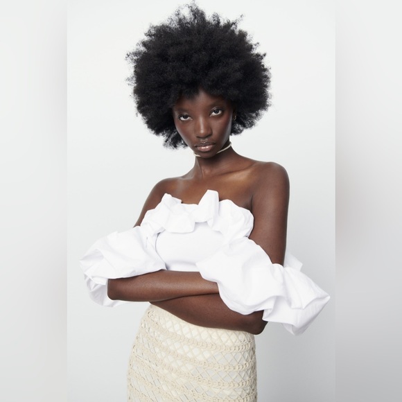 NWT ZARA RUFFLED BODYSUIT - Picture 6 of 12